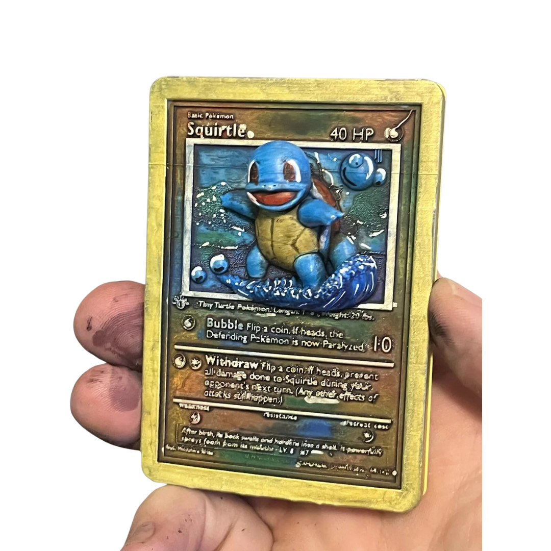 3D Squirtle Pokémon Card