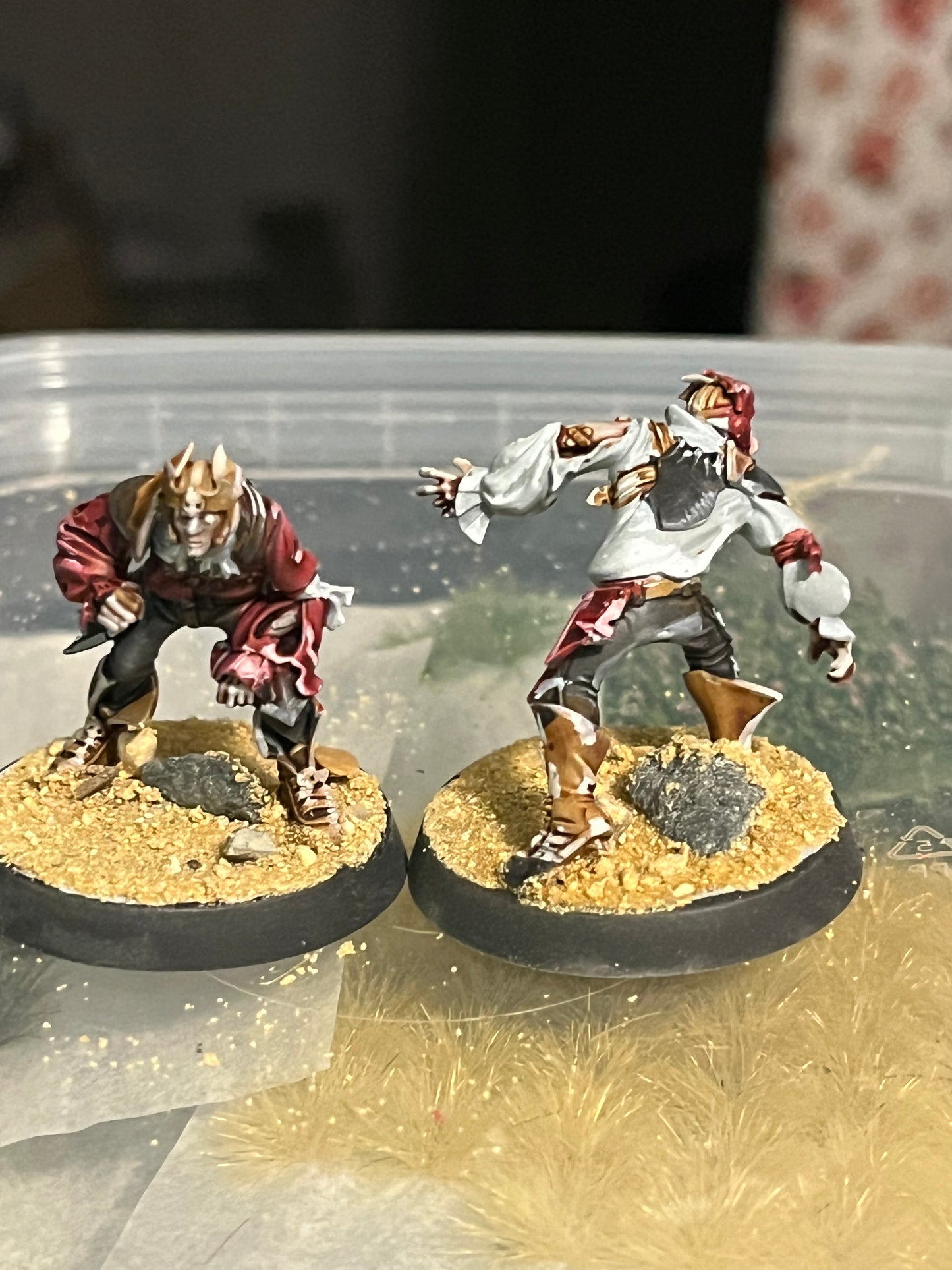 Well painted DrakFang thirsters blood bowl team