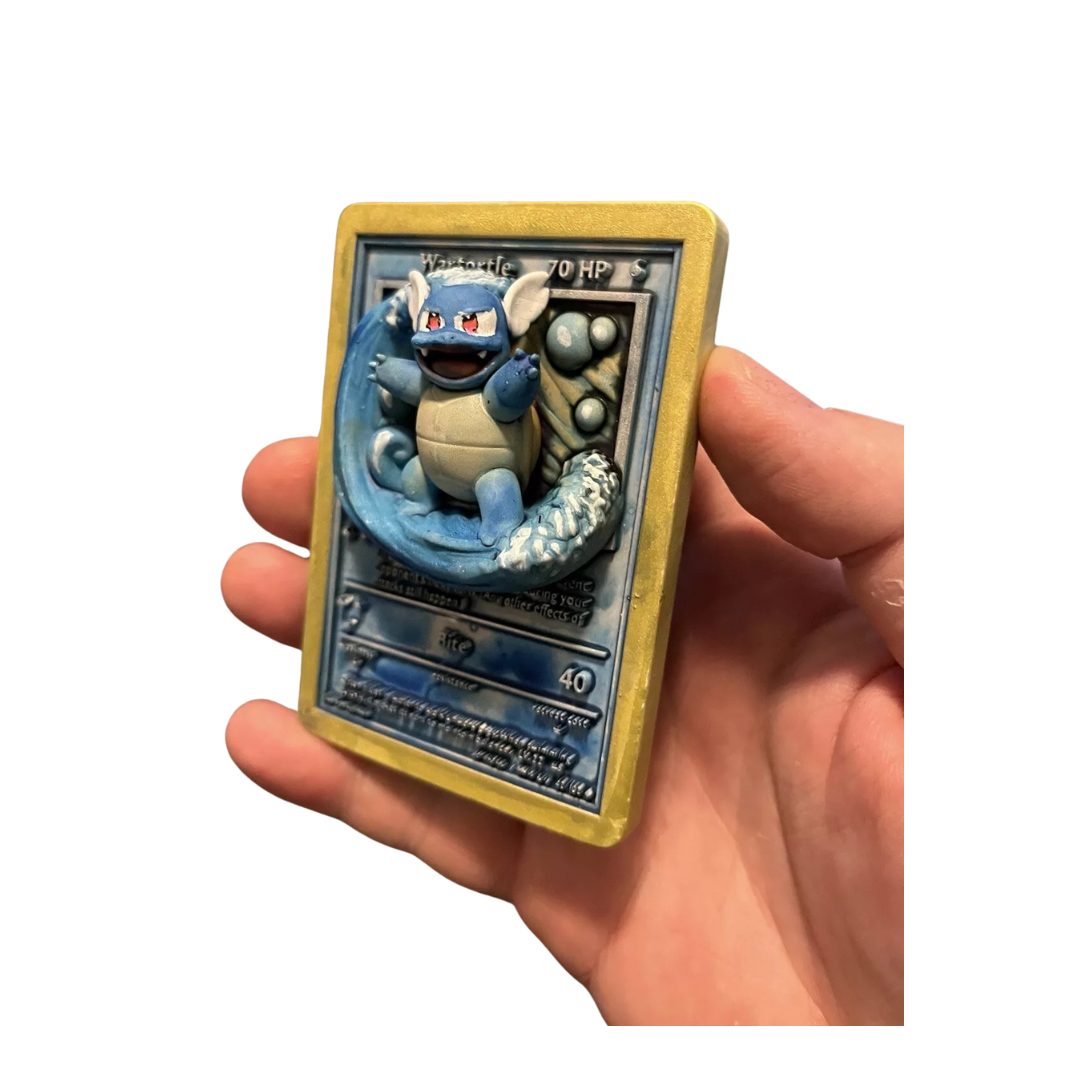 3D Wartortle Pokémon Card