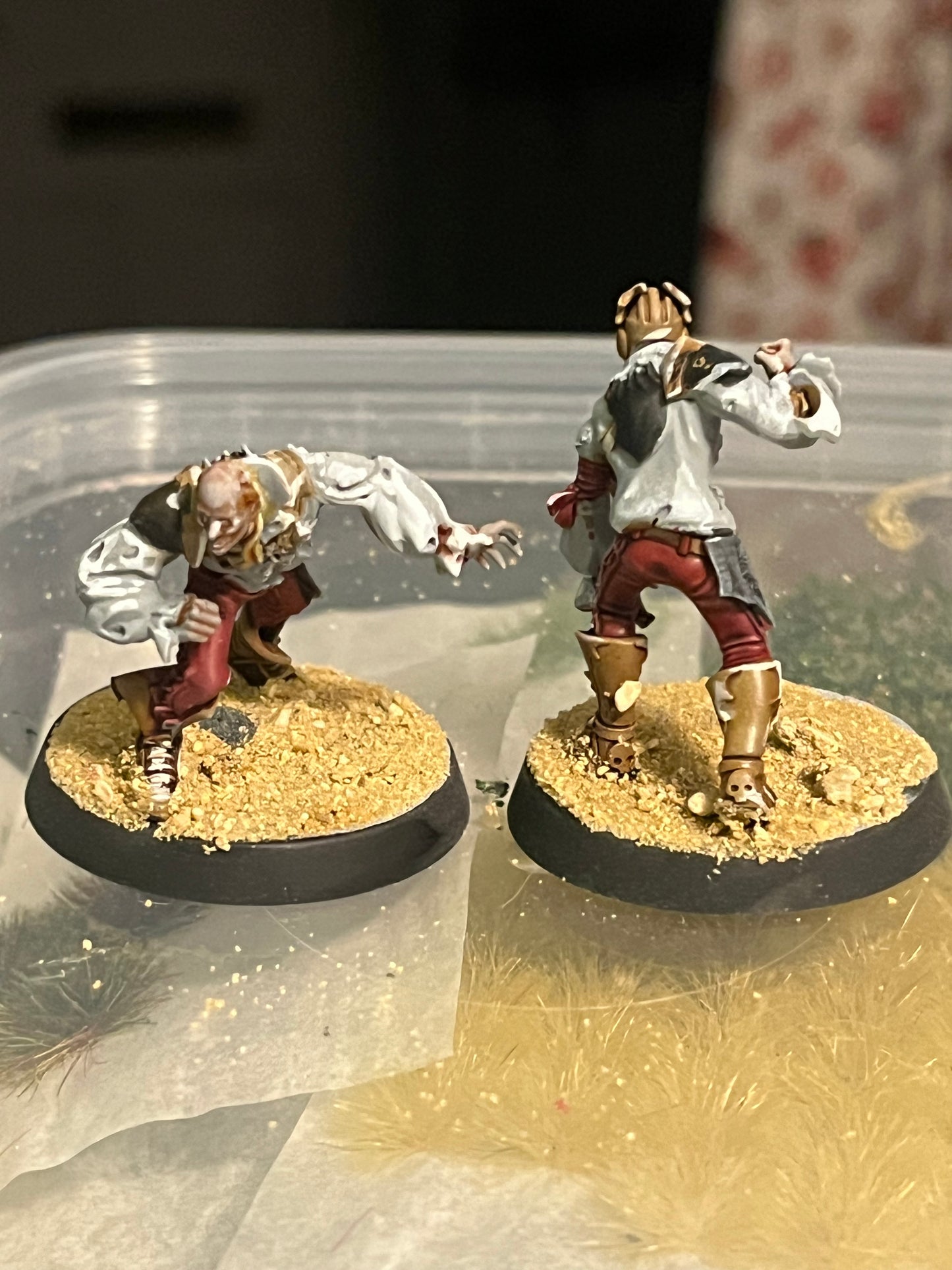 Well painted DrakFang thirsters blood bowl team