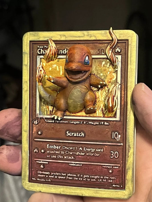3D Charmander Pokémon Card
