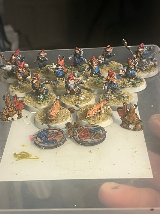 Beautifully painted Glimdarrow groundhogs gnome blood bowl team