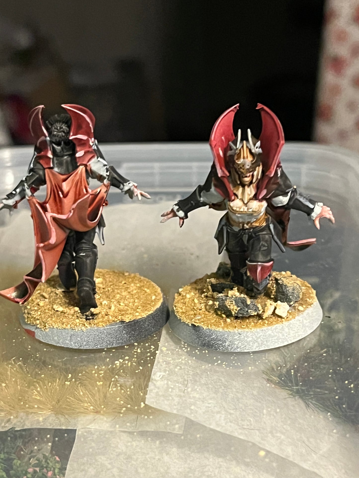 Well painted DrakFang thirsters blood bowl team