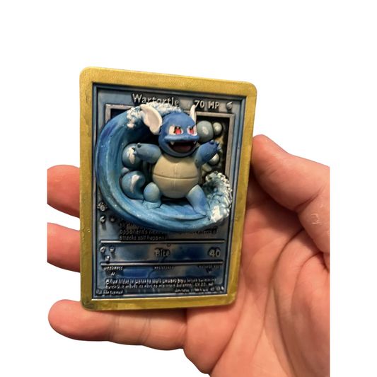 3D Wartortle Pokémon Card